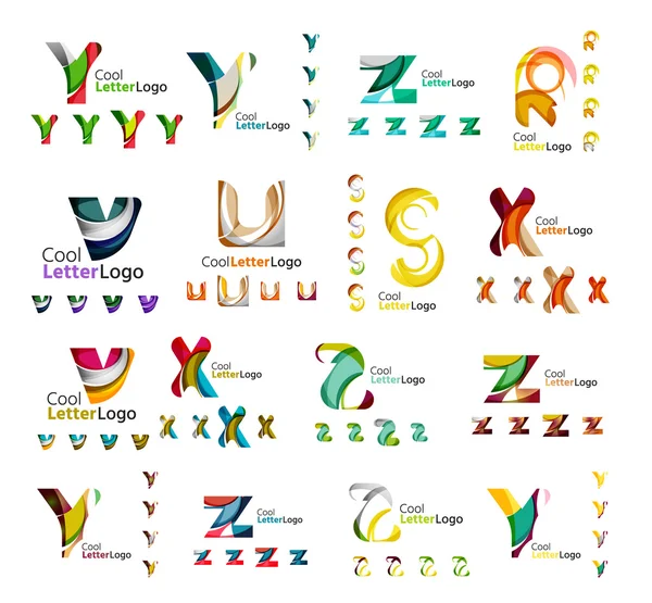 Uppsättning brev logotyper — Stock vektor