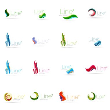 Set of wavy elements.