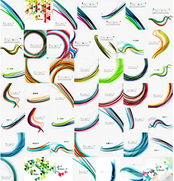 Colección de fondos abstractos — Vector de stock