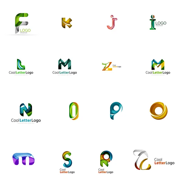 Set of letter logos — Stock Vector