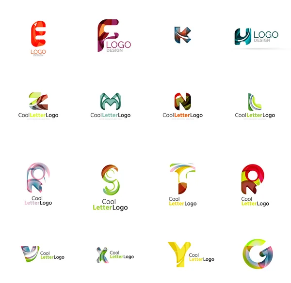 Набор логотипов букв — стоковый вектор