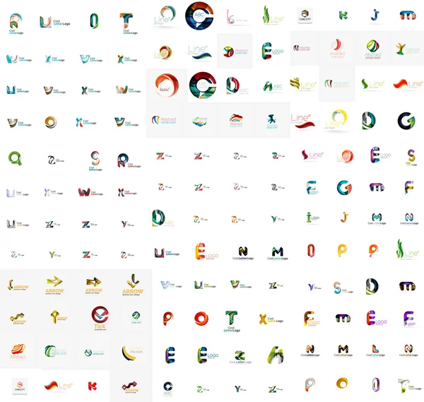 Conjunto de logos de letras — Vector de stock