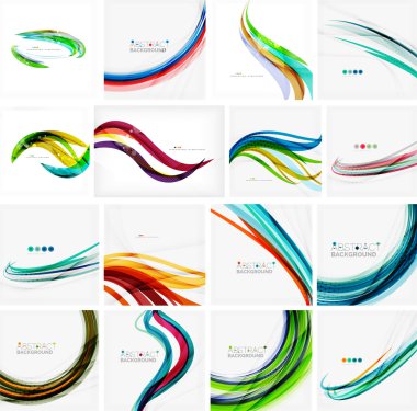 Arka kümesi. Daireler, swirls ve dalgalar ile boşaltmak mesajın için