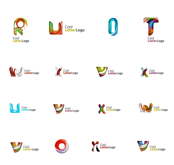 Conjunto de ideas de logotipo de empresa universal, colección de iconos de negocio — Archivo Imágenes Vectoriales