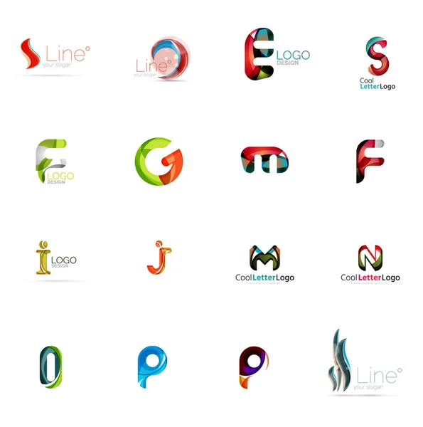 Sada univerzálních společnosti logo nápady, obchodní ikona kolekce — Stockový vektor