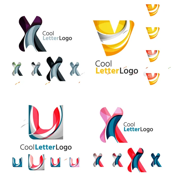 Lettre collection emblème d'entreprise — Image vectorielle