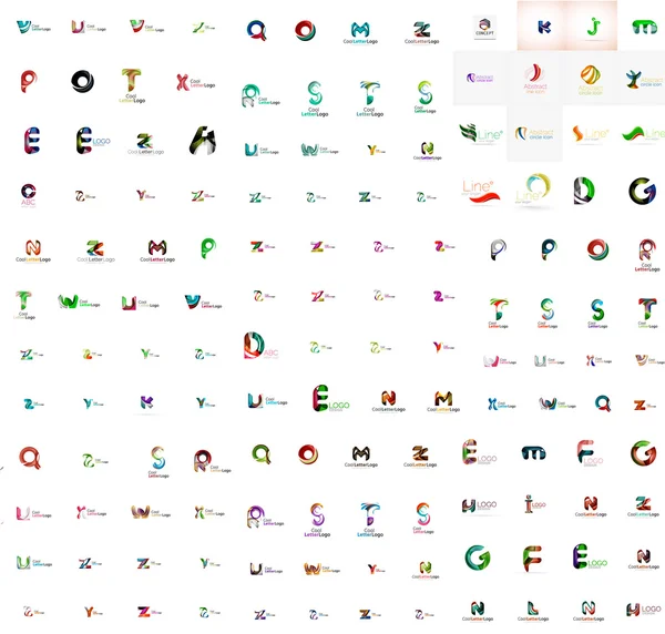 Ensemble méga de logos de lettre — Image vectorielle