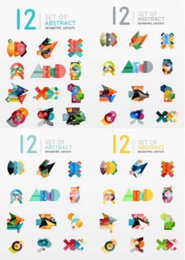 Modern geometrik tasarım temlates, evrensel diyagramı, afiş, numarası seçenekleri, iş akışı düzeni, adımlar, web elemanları