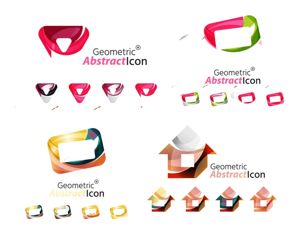 Universele abstracte geometrische shapes - business emblemen — Stockvector