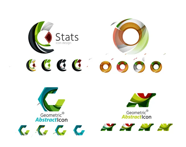 Formas geométricas abstratas universais - emblemas de negócios — Vetor de Stock