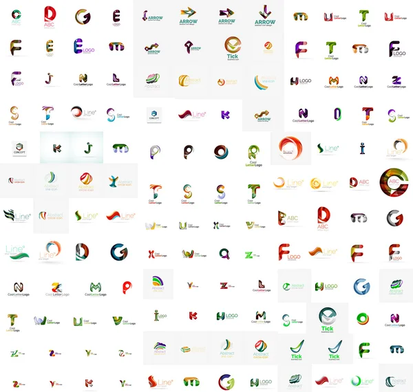 Ensemble méga de logos de lettre — Image vectorielle