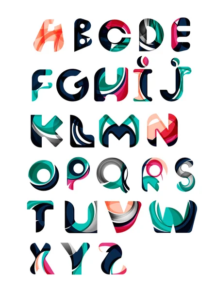 Коллекция элементов дизайна букв алфавита — стоковый вектор