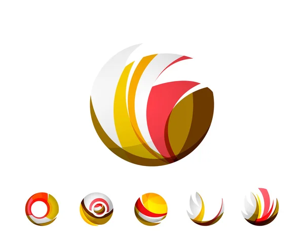 Набір значків сфери земної кулі або логотипу кола бізнес-ікон — стоковий вектор