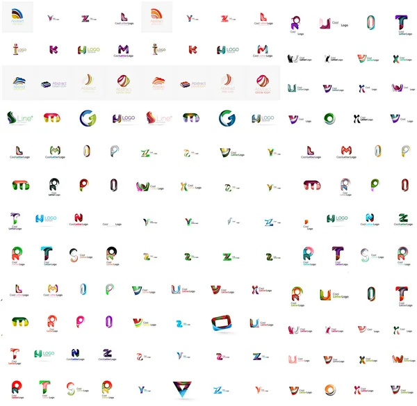 Мега набір лист логотипи — стоковий вектор