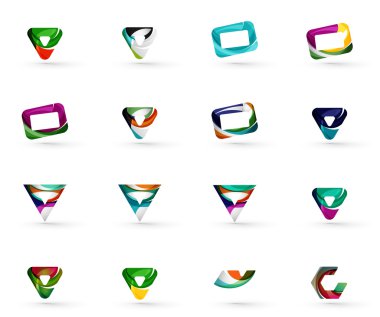 Çeşitli geometrik simgeler kümesi