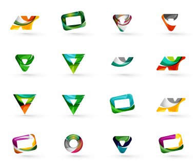 Çeşitli geometrik simgeler kümesi