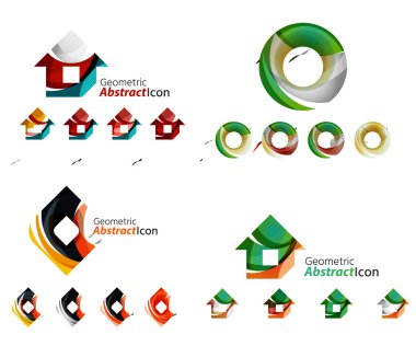 Evrensel soyut geometrik şekiller - iş Amblemler