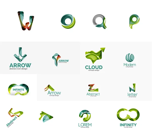 Conjunto de ideas de logotipo de empresa universal, colección de iconos de negocio — Vector de stock
