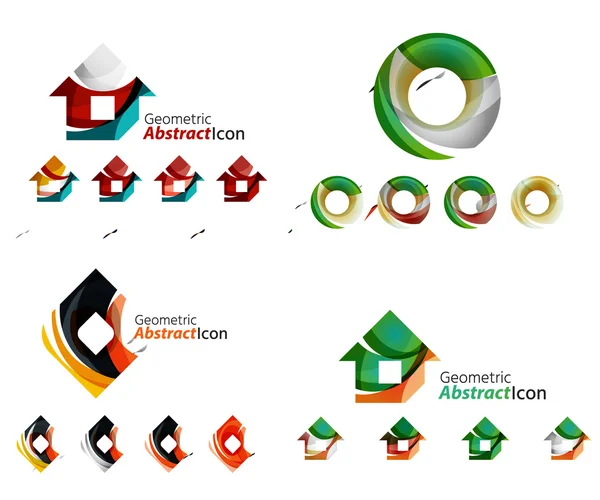 Універсальні абстрактні геометричні фігури бізнес емблеми — стоковий вектор