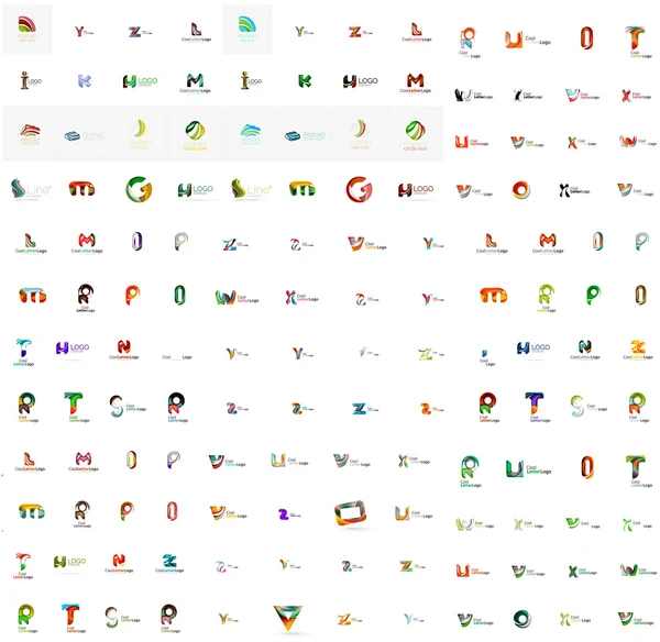 Ensemble méga de logos de lettre — Image vectorielle