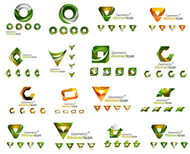 Çeşitli geometrik simgeler kümesi