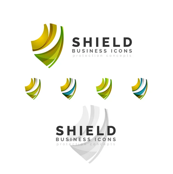 Uppsättning av protection shield logo begrepp — Stock vektor