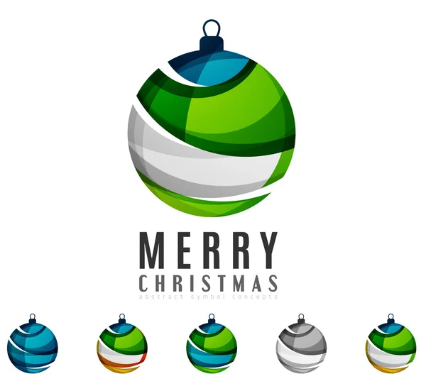 Conjunto de iconos abstractos bola de Navidad — Vector de stock