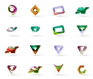 Çeşitli geometrik simgeler kümesi