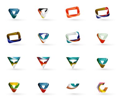 Çeşitli geometrik simgeler kümesi