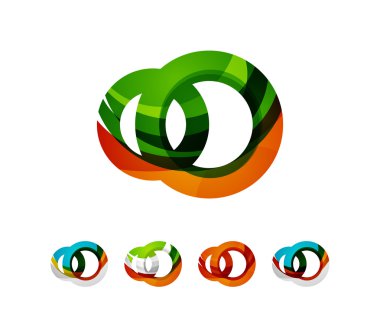 Sonsuz kavramları, döngü logo tasarımları kümesi