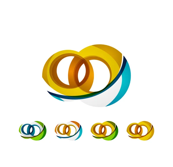 Conjunto de conceptos infinitos, diseños de logotipo de bucle — Vector de stock