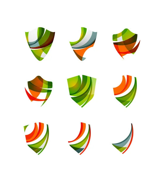 Ensemble de concepts de logo de bouclier de protection — Image vectorielle