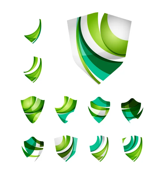 Set van bescherming schild logo concepten — Stockvector