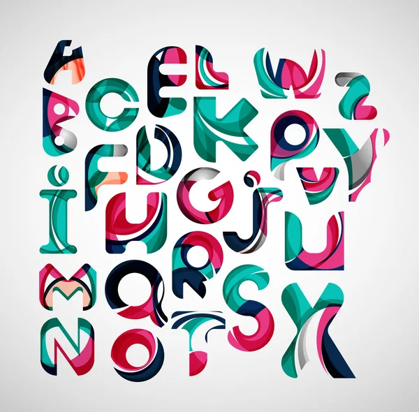 알파벳 문자 로고의 컬렉션 디자인 요소 — 스톡 벡터