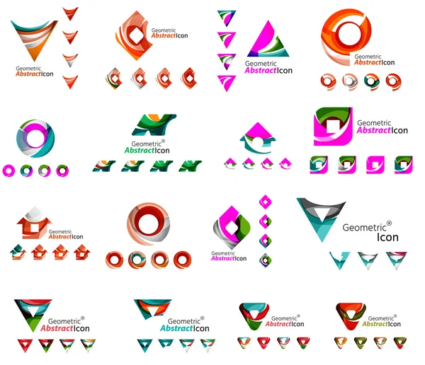 Ensemble de diverses icônes géométriques — Image vectorielle