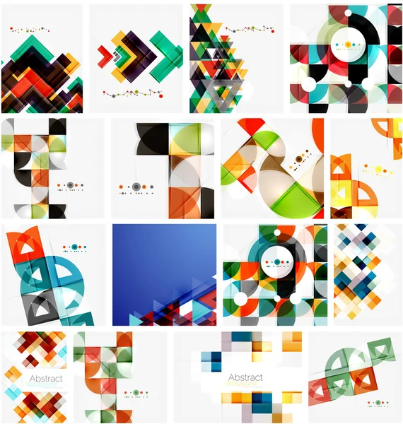 Set of triangle geometric abstract — Stockvector