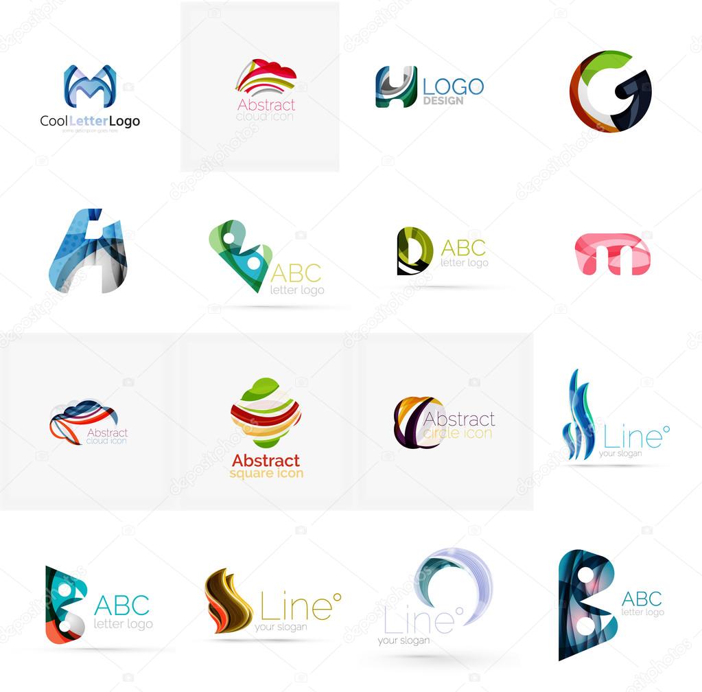 Set of universal company logo ideas