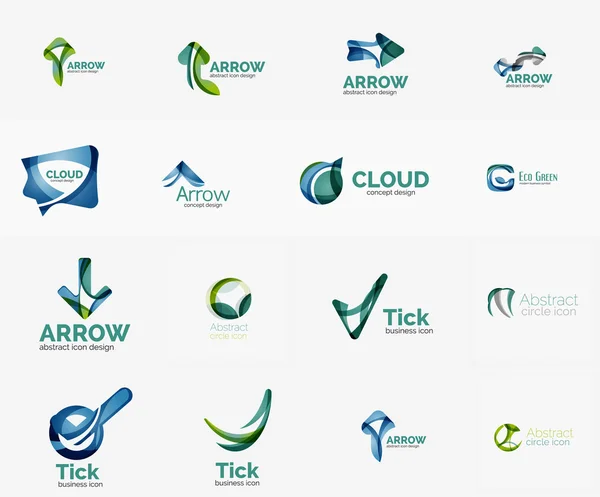 Set of universal company logo ideas — Stock Vector