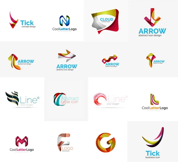 Aantal universele bedrijf logo ideeën — Stockvector