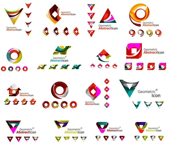 Satz Von Verschiedenen Geometrischen Symbolen Rechtecke Dreiecke