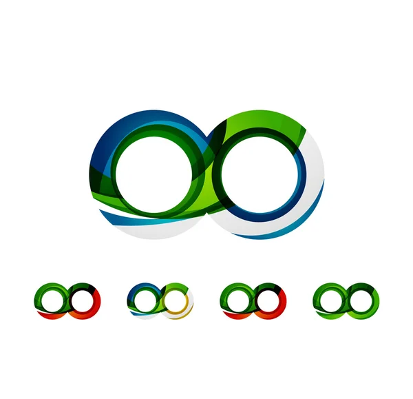 Набір концепцій нескінченності, дизайни логотипів циклу — стоковий вектор