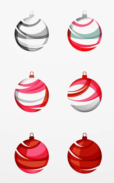 Set van abstracte Kerstmis bal pictogrammen — Stockvector