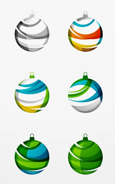 Av abstrakta Christmas ball ikoner — Stock vektor