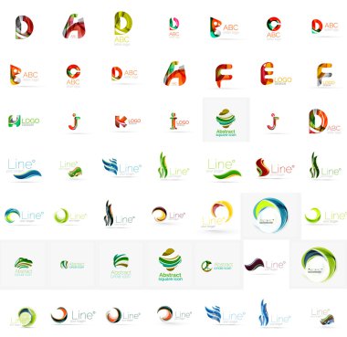 büyük kurumsal şirketin logosu koleksiyonu.