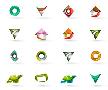 Çeşitli geometrik simgeler kümesi