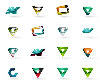 Çeşitli geometrik simgeler kümesi