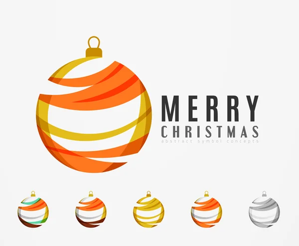 Conjunto de iconos abstractos bola de Navidad , — Vector de stock