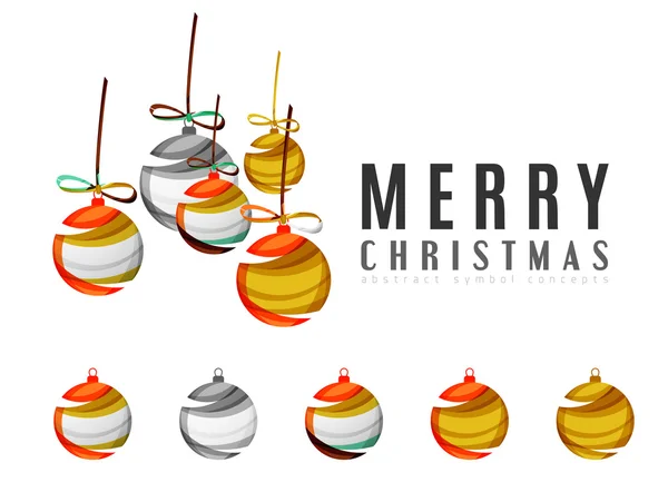 Ensemble d'icônes abstraites boule de Noël , — Image vectorielle