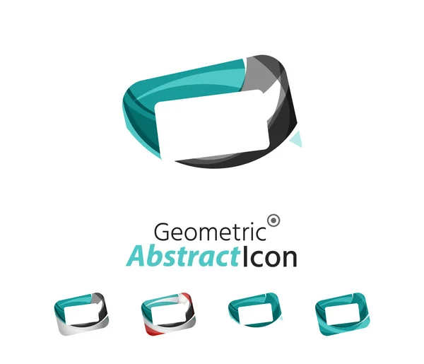 Conjunto de marco de logotipo de la empresa geométrica abstracta — Vector de stock
