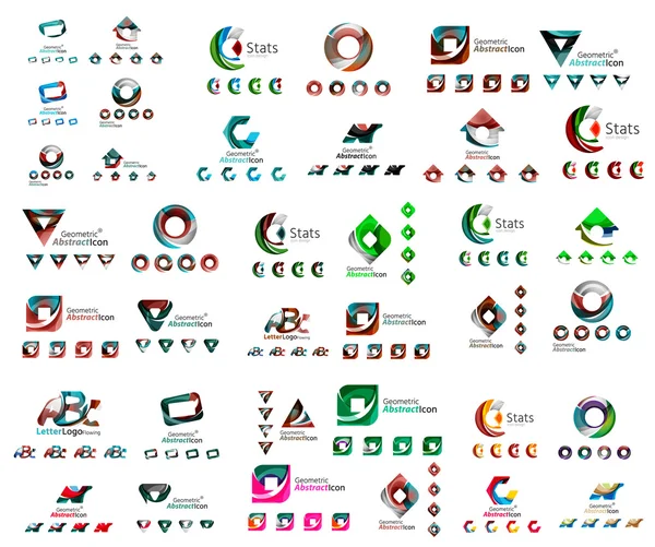 Universelle Reihe abstrakter Logos — Stockvektor